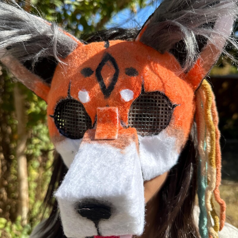 Red Fox Therian Mask Etsy Red Fox Therian Mask Etsy