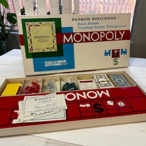 Vintage 1961 Monopoly board game