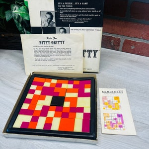 Vintage 1970 Nitty Gritty puzzle board game