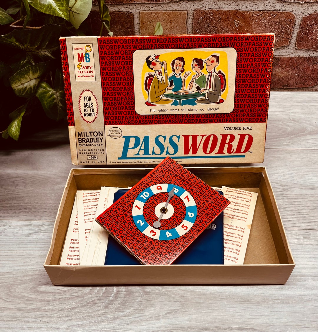 Vintage 1964 password Board Game Etsy