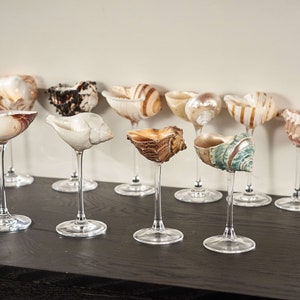 Handmade Natural Conch Shell Wine Glass,Beach Wedding Wine Glasses,Seashell Glasse,Goblet Cocktail Glass Cup,Bar Glasses,Martini Glasses