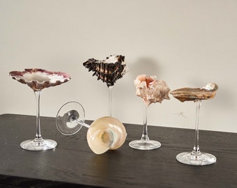 Handgemaakte Seashell Martini glazen, Conch glazen, strand wijnglazen, coupe Cup, Shell wijnglazen, populaire strand bruiloft bruidsmeisje cadeau