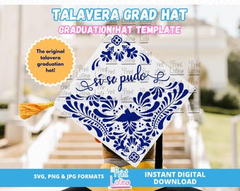 Talavera Abschluss Hut - Abschluss Kappe Topper, Lateinisch inspirierter Abschluss Hut, DIY Talavera Hut