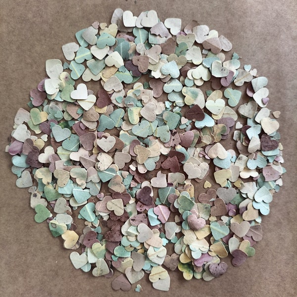 Heart-shaped Eucalyptus Confetti - made to order