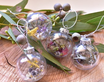 Australian Wild Flower Christmas Baubles