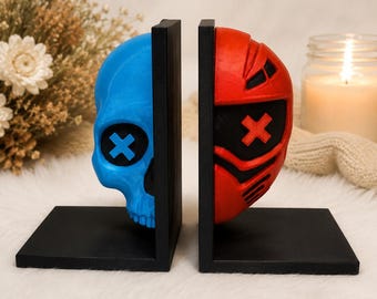 Duistere romantische boekensteunen – 3D-geprint masker en schedel - Lights Out - Caught Up