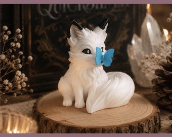 Volpe ispirata a Quicksilver – Onyx & Osha – Decorazione fantasy per biblioteca