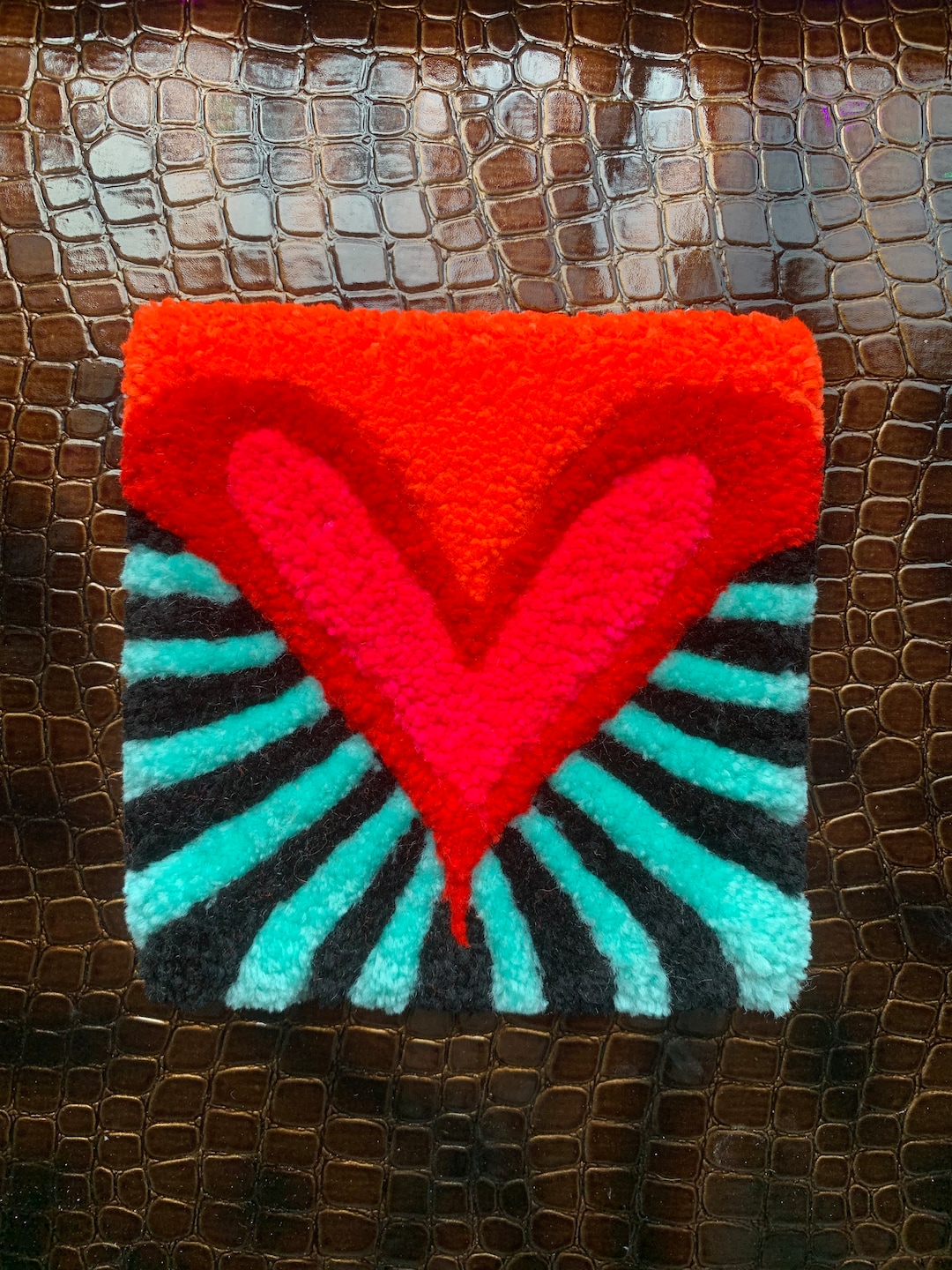 Wrist Mat Heart Shaped Mat Wall Decor Flaming Heart Home Decor Fluffy