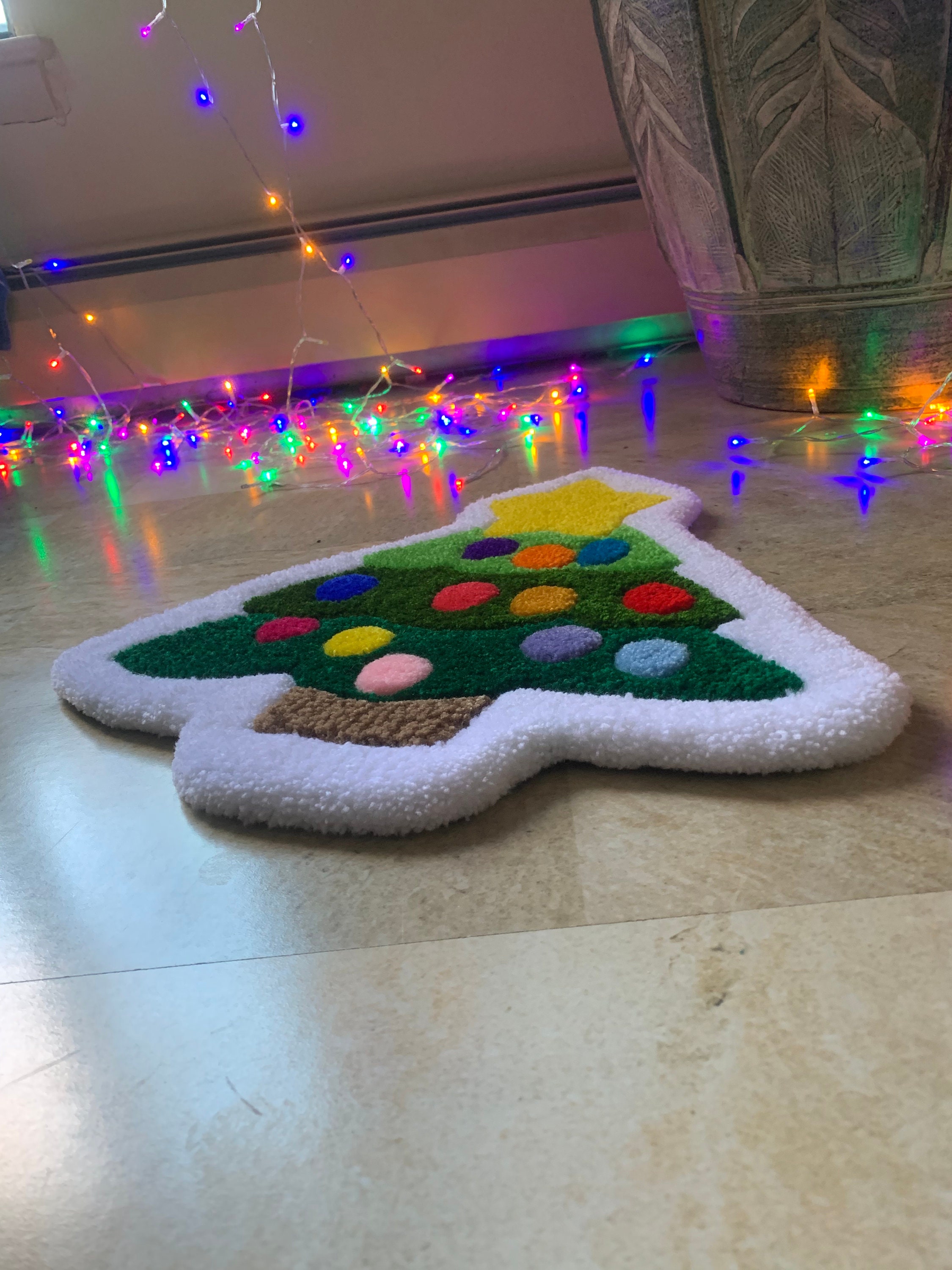Christmas Tree Rug Christmas Kids Rug Tufted Carpet Carpet for Home