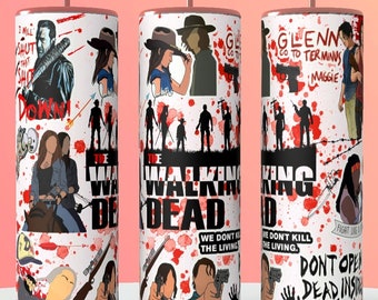 TWD The Walking Dead Inspired 20oz Stainless Steel Tumbler WRAP. No Physical Item