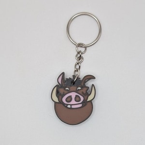 Pumba the Warthog Inspired Keychain Charm, Phone Charm, Keyring