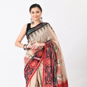 Sambalpuri Ikkat cotton Handloom scot dali saree Gift For Her