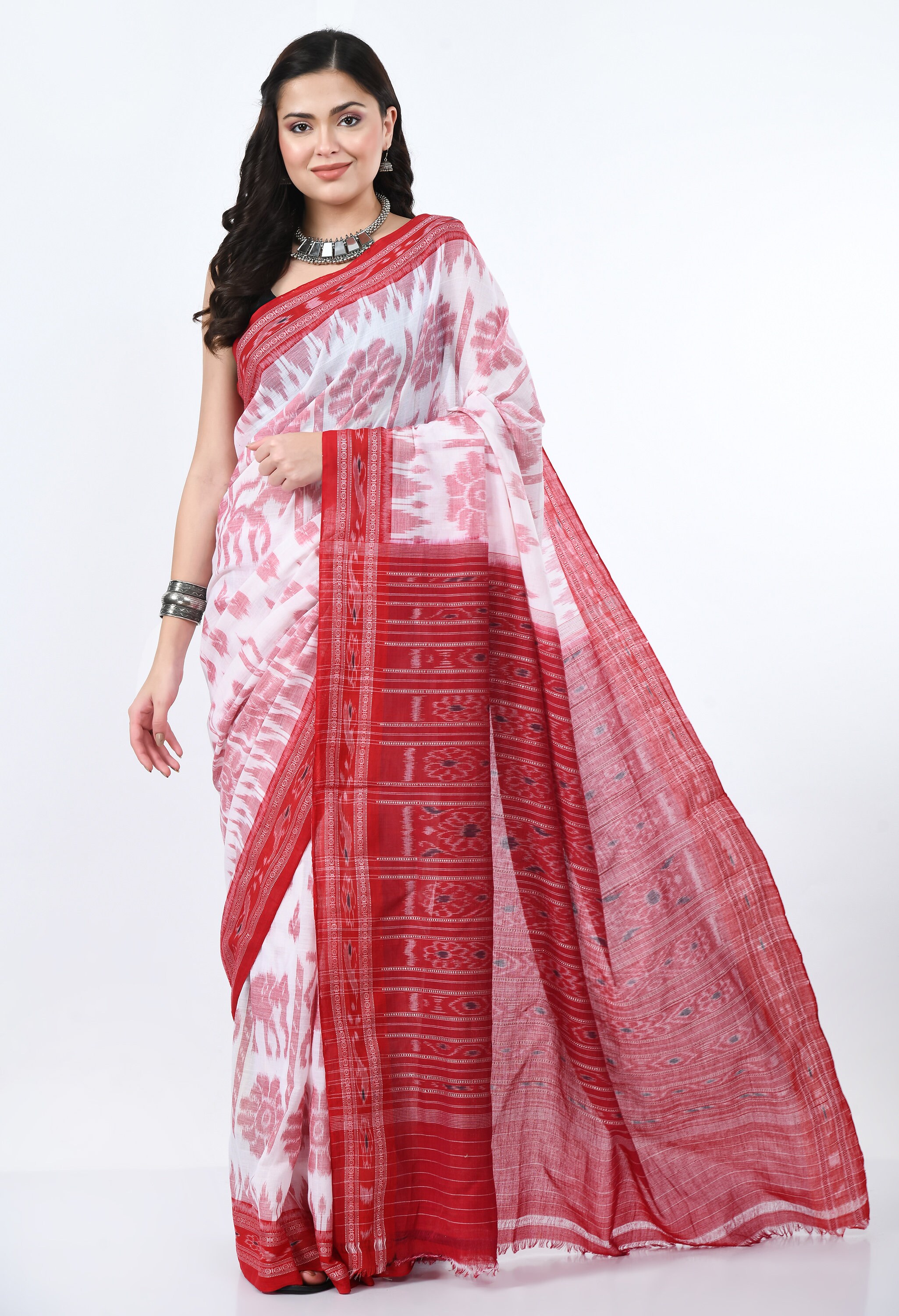 Handloom Sambalpuri Cotton Ikkat  Saree main image 0