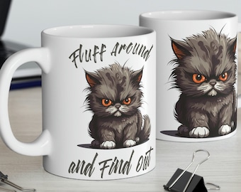 Angry Kitten Coffee Mug - Sarcastic Cat Lover Gift