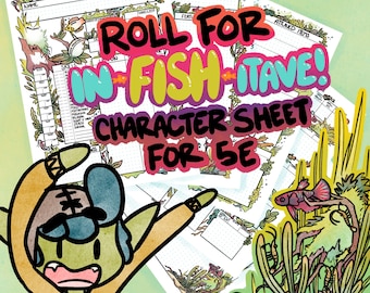 Roll for In-FISH-itive! DnD 5e Character Sheet