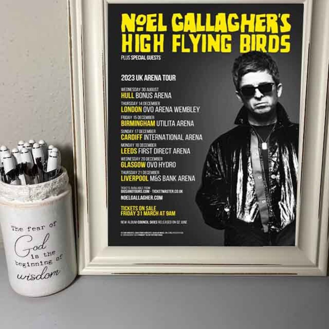 Noel Gallagher Tour Artwork Poster Etsy