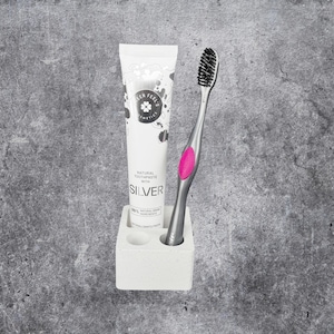 Minimalistischer Zahnbürstenhalter aus Zement - Modernes Badezimmer Accessoire