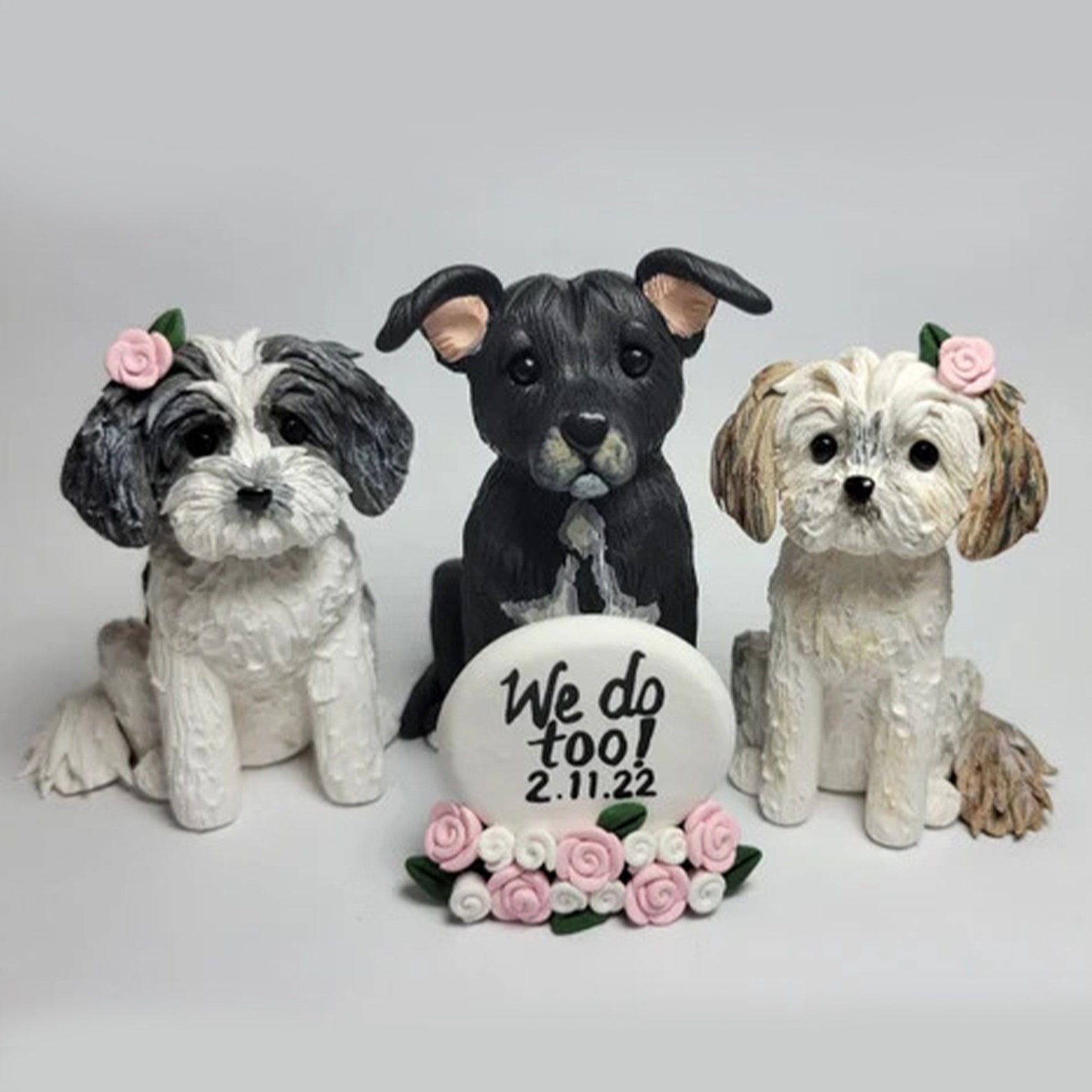 Custom Pet Wedding Cake Topper, Dog Wedding Cake Topper, Pet Birthday ...