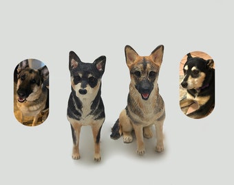 Haustier Geburtstagsgeschenke Jahrestag, Haustier-Geburtstags-Dekoration, kundenspezifische Porträts, Hundestatue, Hundegeburtstag, Kuchendeckel