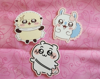 Chiikawa, Momonga and Rakko Sticker