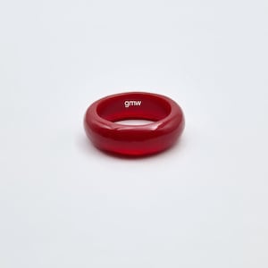 Natural Red Ruby Hand Carved Ring: Natural Gemstone