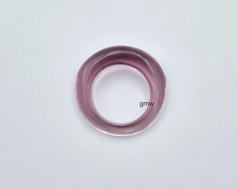 Polished Amethyst Quartz Ring: Polished Gemstone
