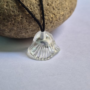 Carved Rock Crystal Quartz Pendant Necklace: EMF Shielding