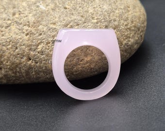 Polished Rose Quartz Ring: Polished Gemstone
