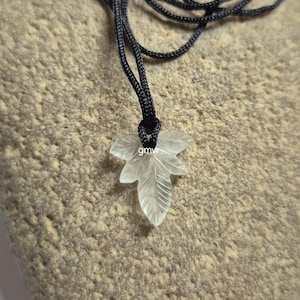 Frosted Rock Crystal Quartz Carving Pendant Necklace: Natural Energy Balancing