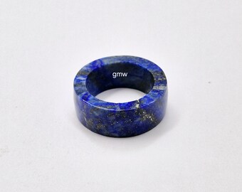 Natural Lapis Luzali Hand Carved Ring: Natural Gemstone