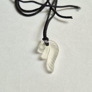 Frosted Rock Crystal Quartz Carving Pendant Necklace: Natural Energy Balancing
