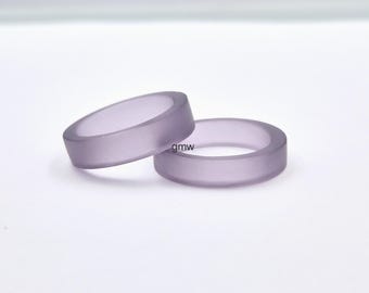 Frosted Amethyst Quartz Ring: frosted Gemstone