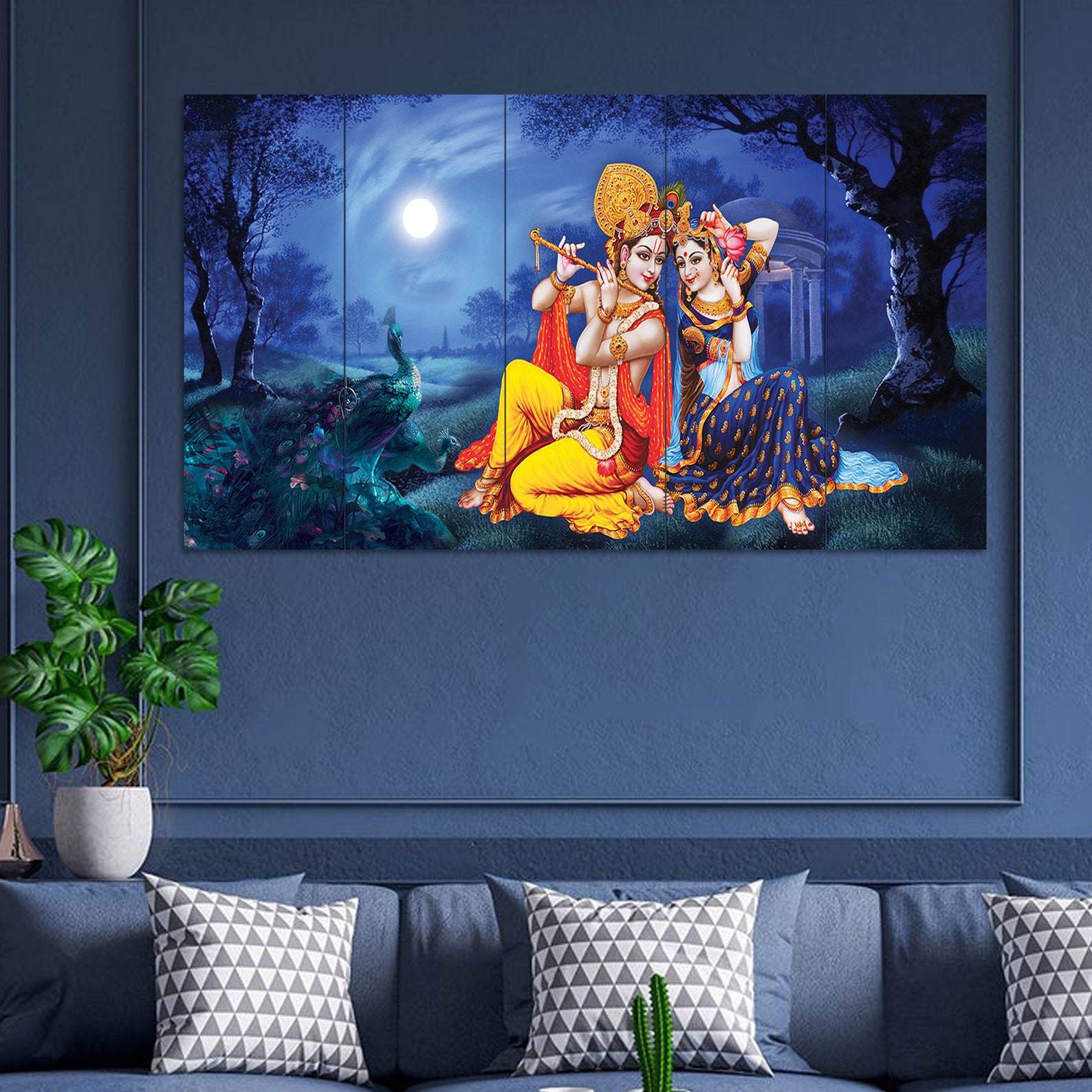 Radha Krishna Wall Decor For Living Room
