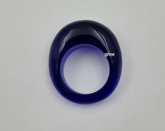 Polished Blue Quartz Ring: Polished Gemstone