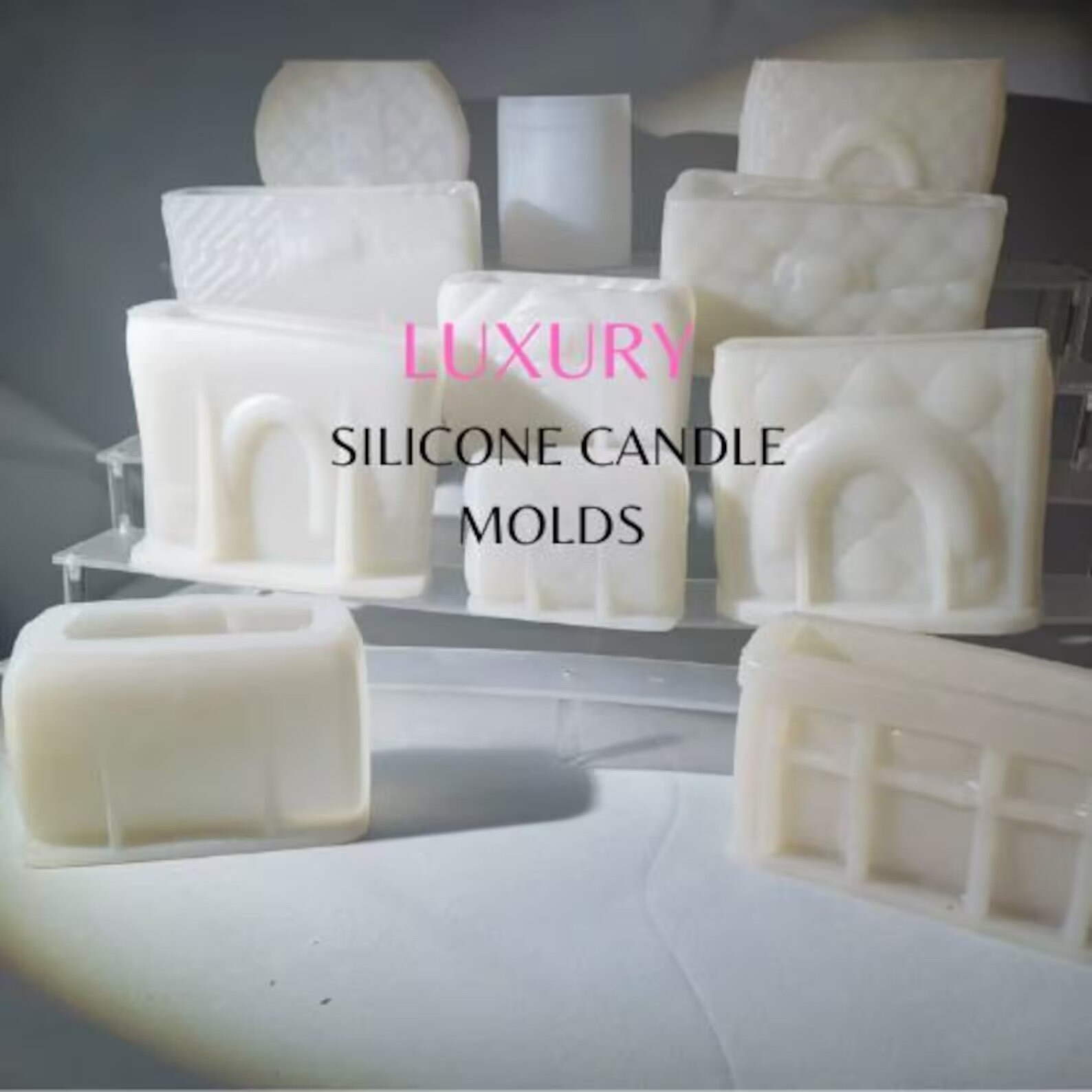 lv candle molds silicone logo