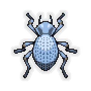 Blue Death-Feigning Beetle - Kiss-Cut Stickers