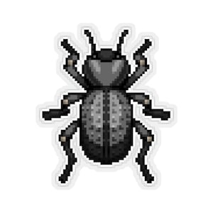 Black Death-Feigning Beetle - Kiss-Cut Stickers