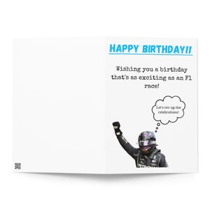 Carte de joyeux anniversaire de Lewis Hamilton | Cadeau | Amateurs de Formule 1 | Carte d'anniversaire F1 | Carte d'anniversaire A5 | F1 |