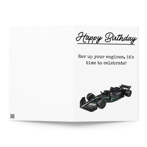 Carte de joyeux anniversaire de formule 1 | Cadeau | Mercedes F1 | Amateurs de Formule 1 | Carte d'anniversaire F1 | Carte d'anniversaire A5 | F1 |