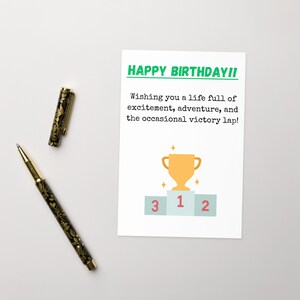 Carte de joyeux anniversaire de formule 1 | Cadeau | Amateurs de Formule 1 | Carte d'anniversaire F1 | Carte d'anniversaire A5 | F1 |