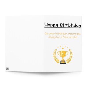 Le jour de ton anniversaire, tu es le champion du monde | Carte de joyeux anniversaire de formule 1 | Cadeau | Amateurs de Formule 1 | Carte d'anniversaire A5 | F1 |