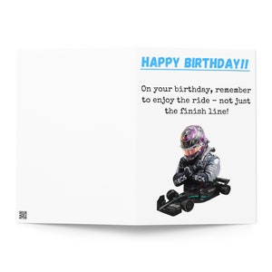 Carte de joyeux anniversaire de Lewis Hamilton | Cadeau | Amateurs de Formule 1 | Carte d'anniversaire F1 | Carte d'anniversaire A5 | F1 |