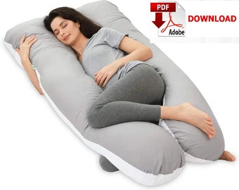 Patron de coussin de femme enceinte, motif en huit formes (Patron PDF)