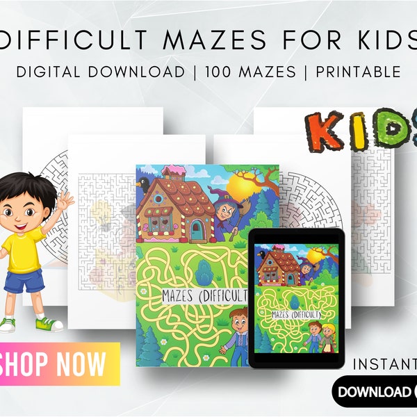 Goodnotes Difficult Maze for Kids,  Engage your young ones with this challenging yet enjoyable game that they can download and start playing