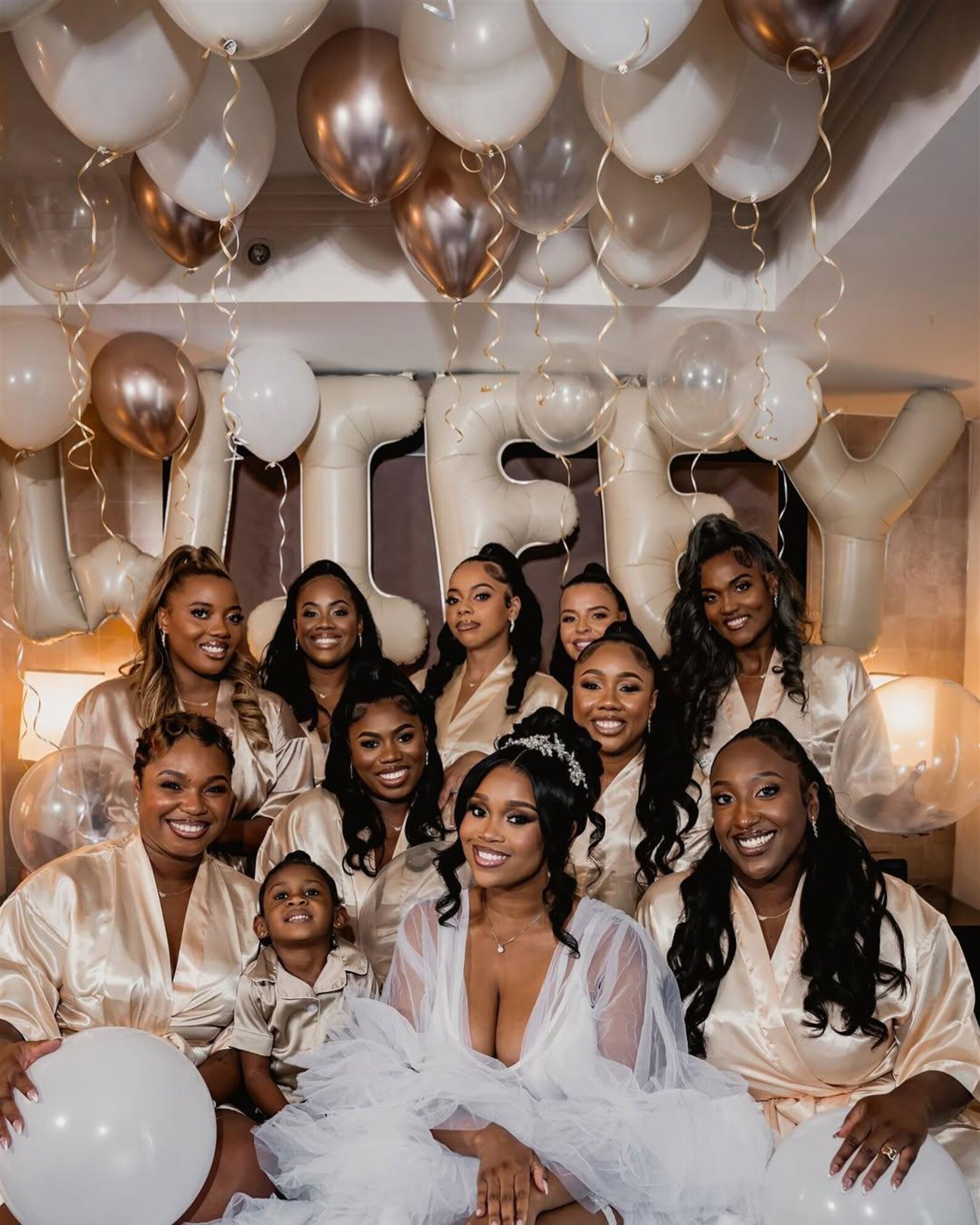 Custom Blush Silk Satin Bridesmaid Robes: Glitter Vinyl Wedding Party ...