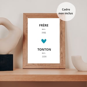 Personalisiertes Onkel-Schwangerschafts-Ankündigungsplakat – Onkel-Poster – zukünftiger Onkel