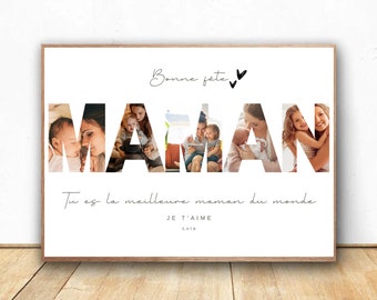 Personalized Mom poster with photos, Mother's Day gift, gift for mom