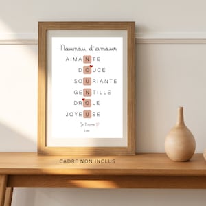 Personalisiertes Kindermädchen-Poster, Kindermädchen-Geschenk, Kindermädchen-Geschenk, liebevolles Kindermädchen.