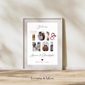 Póster personalizado "tú y yo", collage de fotos de amantes, póster de fecha de reunión, regalo de pareja, idea de regalo de San Valentín