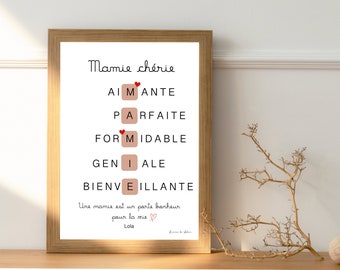 Personalized Grandma poster, Grandmother's Day gift, gift for Grandma